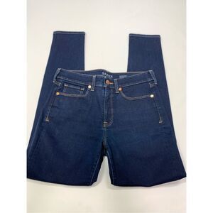 Spanx Women's 5-Pocket Skinny Denim Jeans Dark Wash Blue Size 28